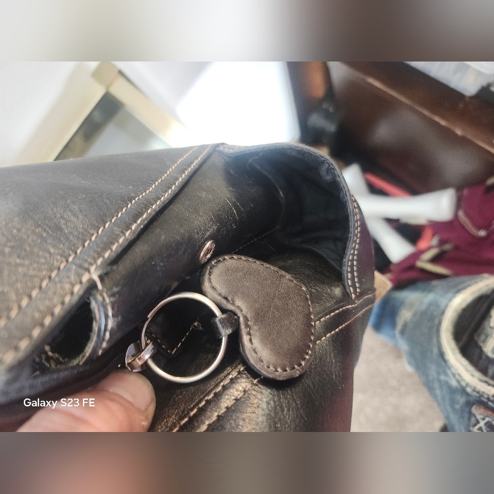 Vintage Black Fossil Laptop Bag - Picture 7 of 13
